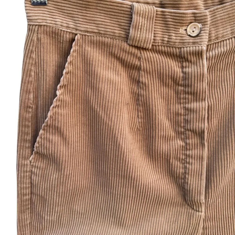 Sears Vintage 70s 80s Tan Corduroy Pants 30x31 High Waisted Straight Leg Western